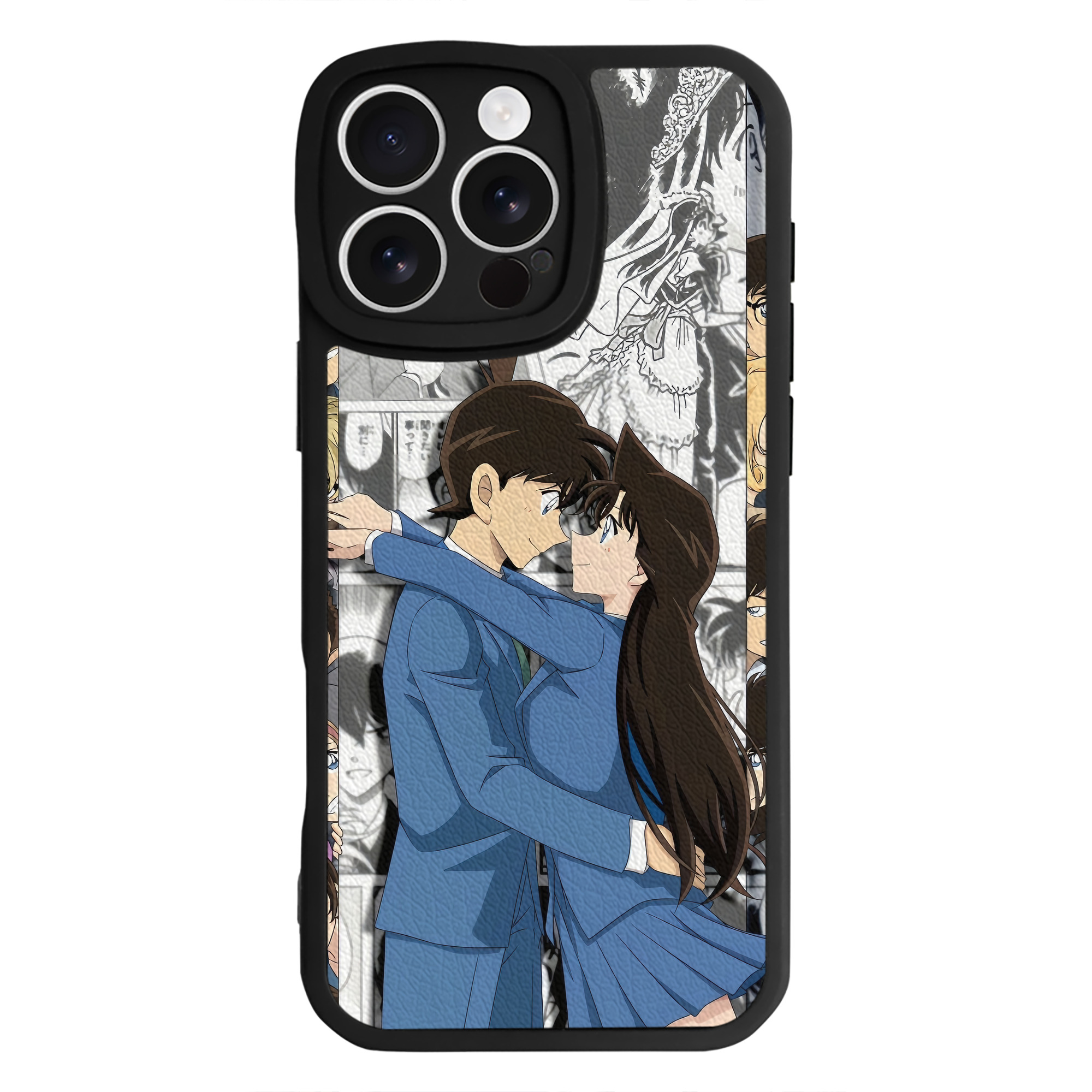 （画像用） 名探偵コナン Detective Conan 【iPhone 16シリーズ対応】シリコンスマホケース（レザー調） 材質：シリコン